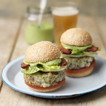 FISH BURGERS WITH HERB MAYONNAISE
