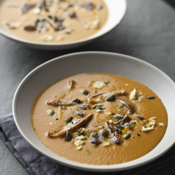 PUMPKIN SOUP WITH BLUE CHEESE