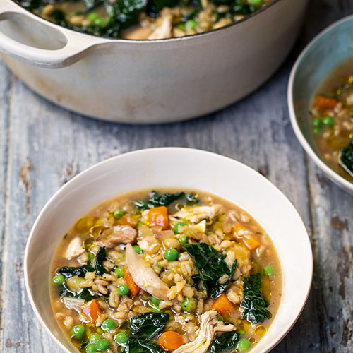 CHICKEN AND PEARL BARLEY SOUP