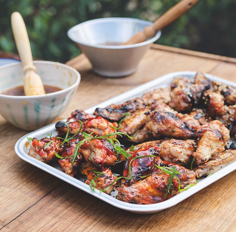 BARBECUED CHICKEN WINGS THREE WAYS